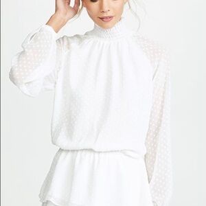 Yumi Kim Class Act Dress in Swiss Dot White-M